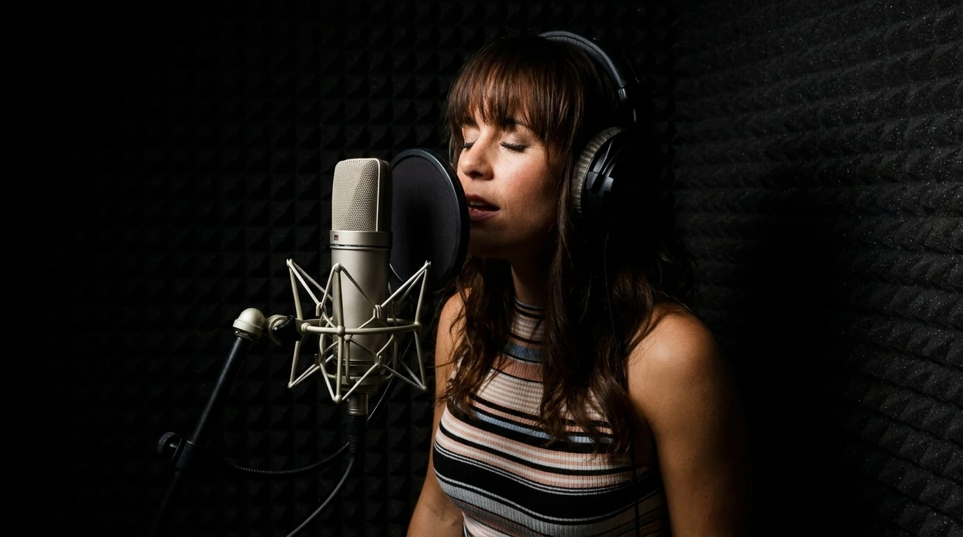 German voiceover recording session Berlin studio