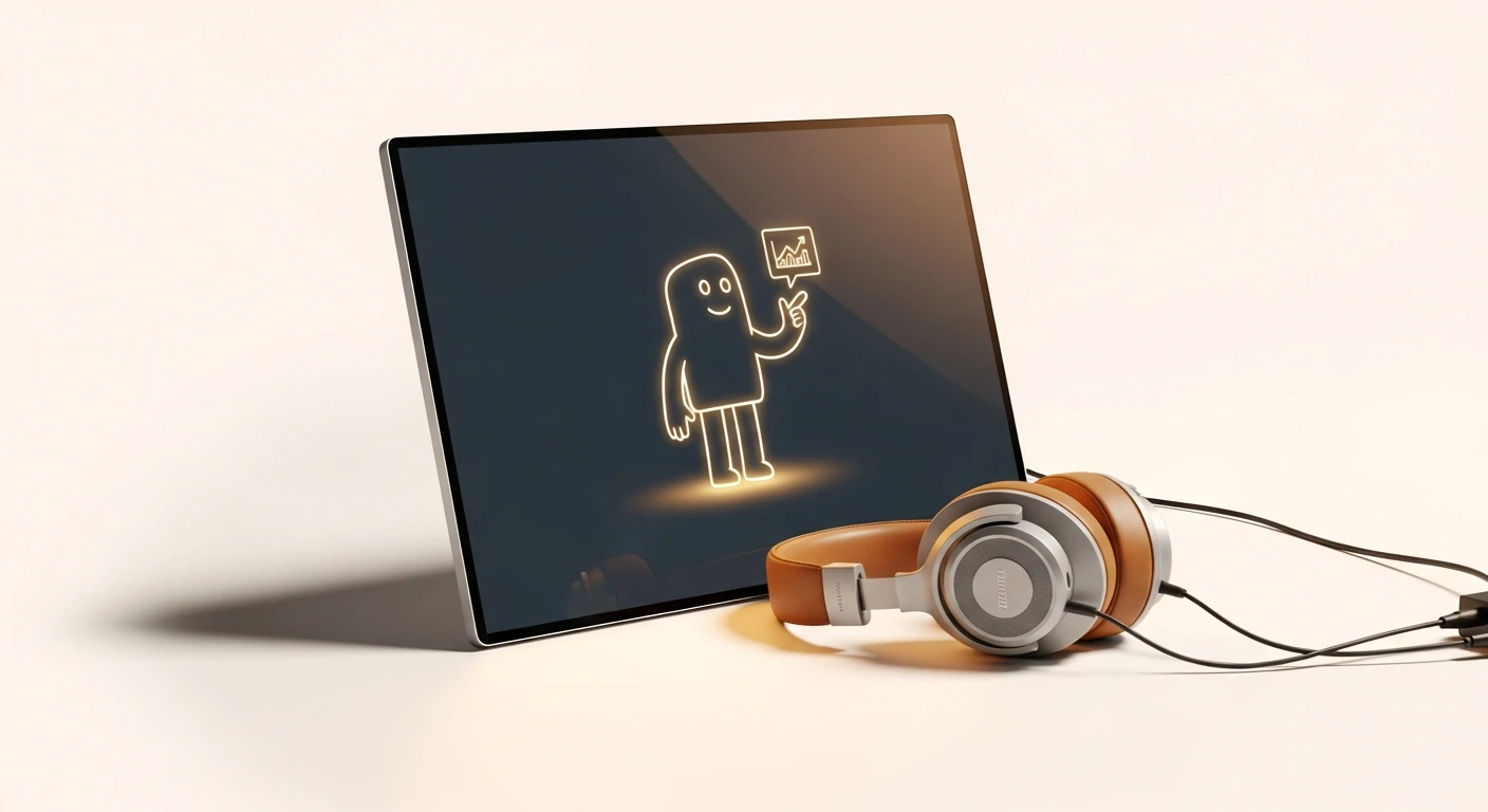 Editorial visualization of explainer video production with character outline Editorial visualization of explainer video production with character outline